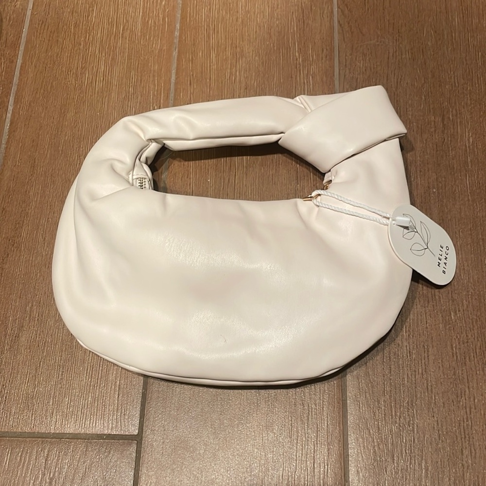 Melie Bianco cream shoulder bag